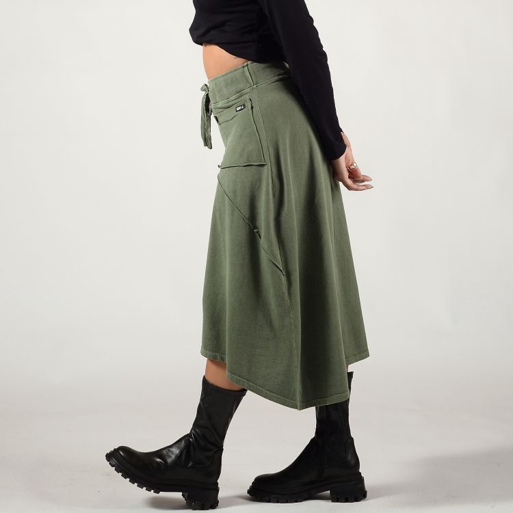 Saia Mullet Midi Verde Musgo