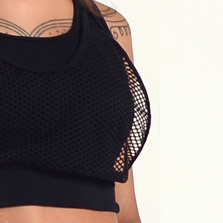 Cropped Regata Tela Sobreposta