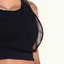 Cropped Regata Tela Sobreposta