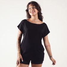 Blusa Max Lisa Recorte Tela Na Barra