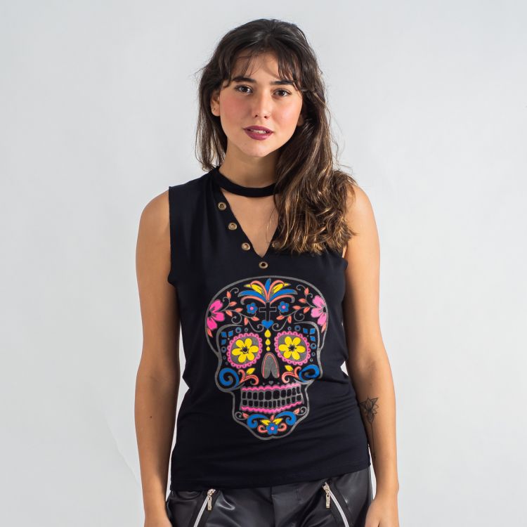 Blusa Caveira Colors