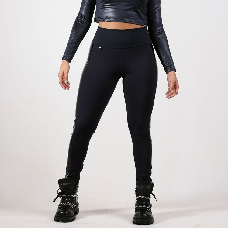 Calça Legging Vinil Lateral