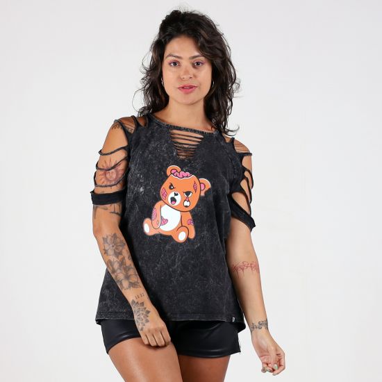 Blusa Marmorizada Teddy Bear