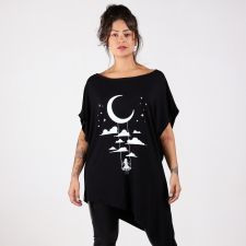 Blusa Max Assimétrica Nightfall