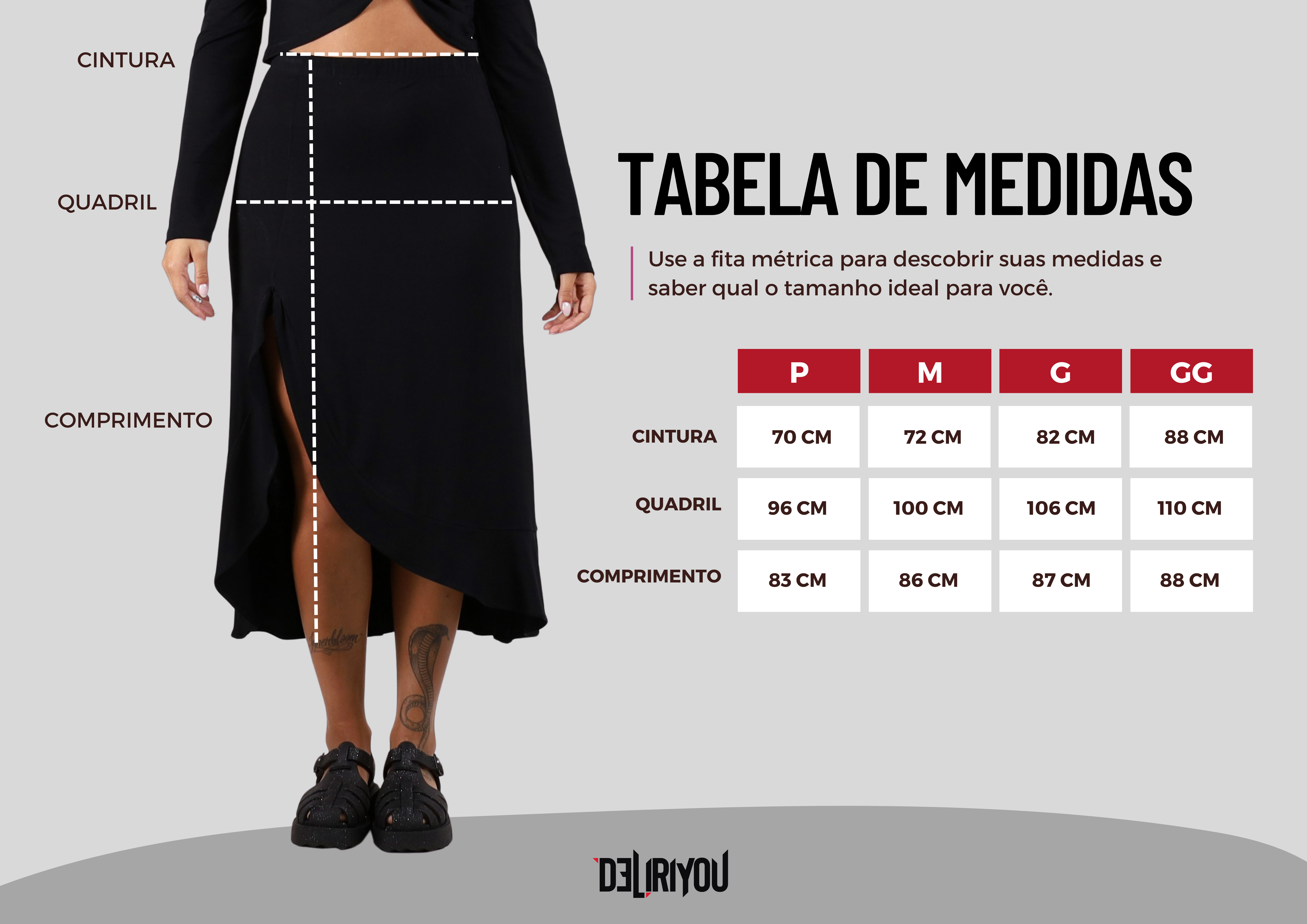 Tabela de medidas