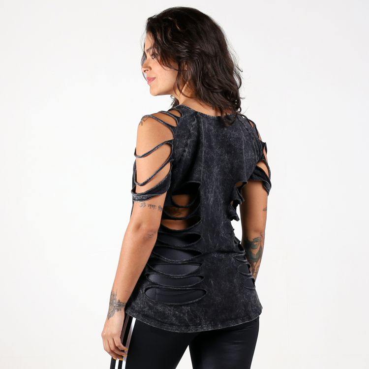 Blusa Marmorizada Caveira Old School