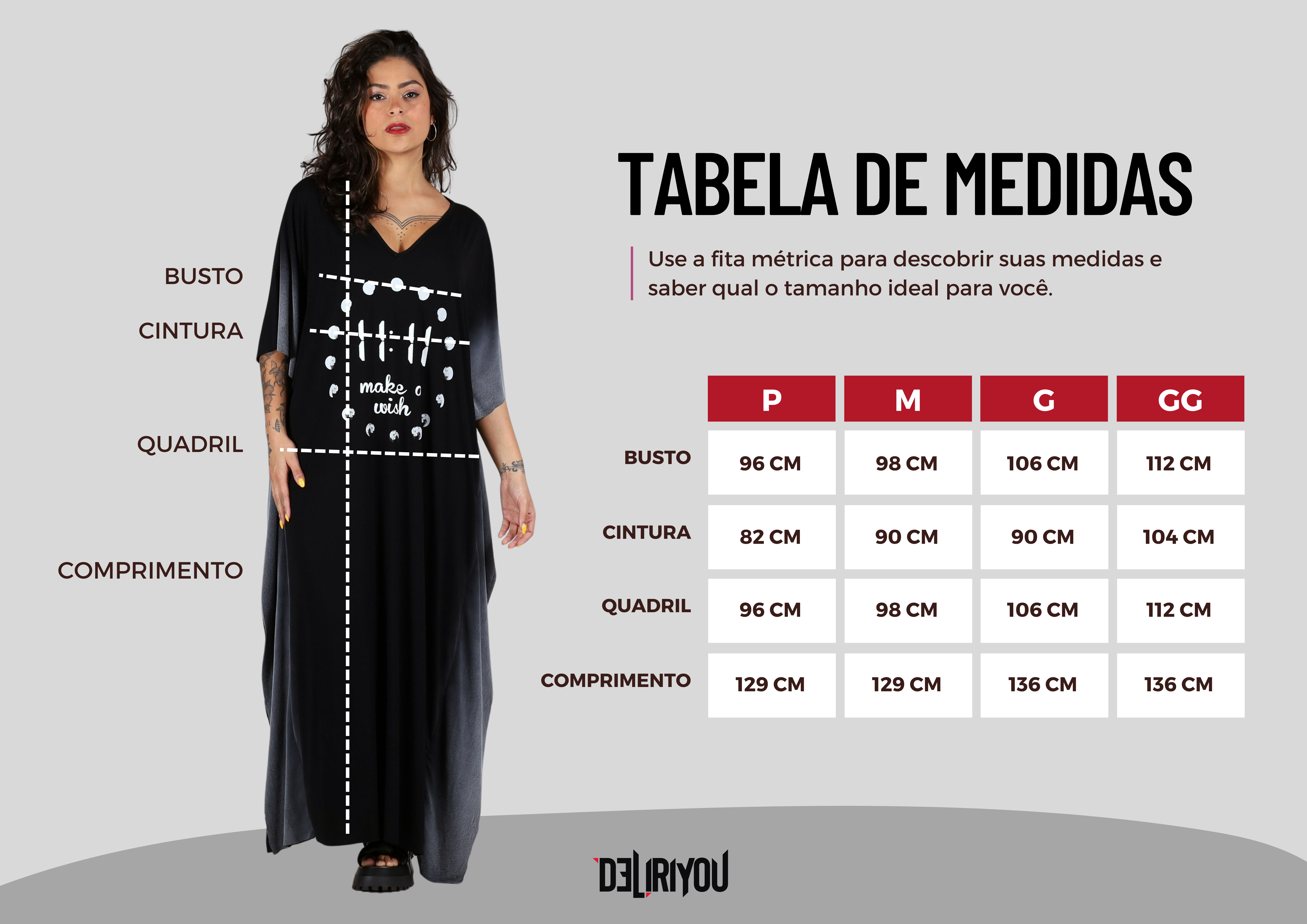 Tabela de medidas