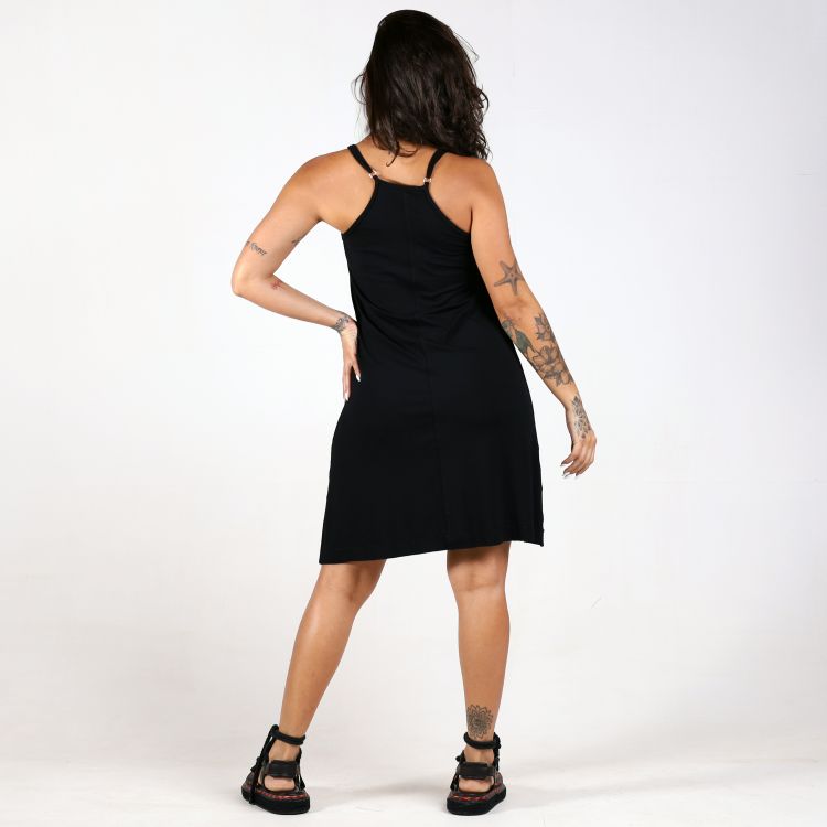 Vestido Casual Decote X Liso