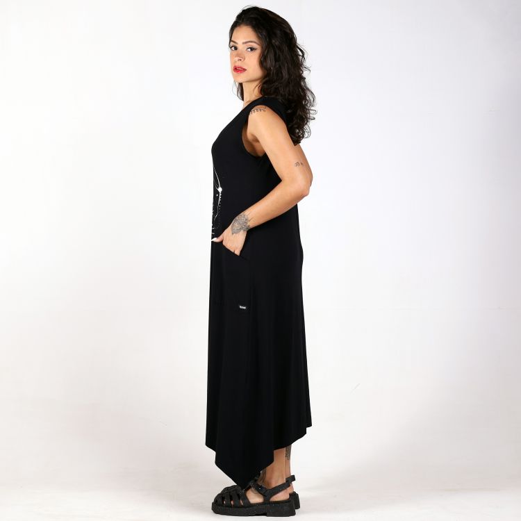Vestido Místico Gola V Longuete