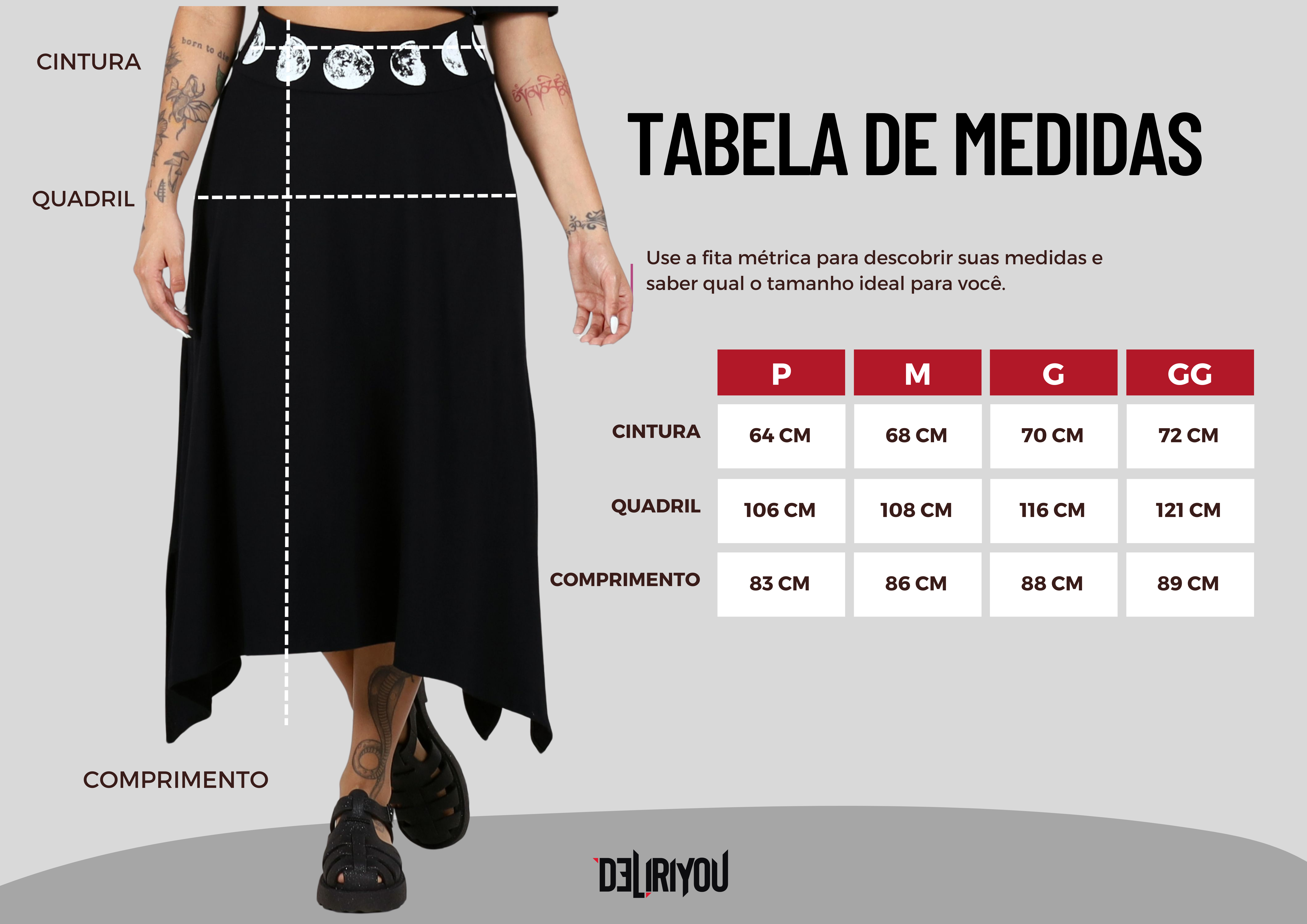 Tabela de medidas