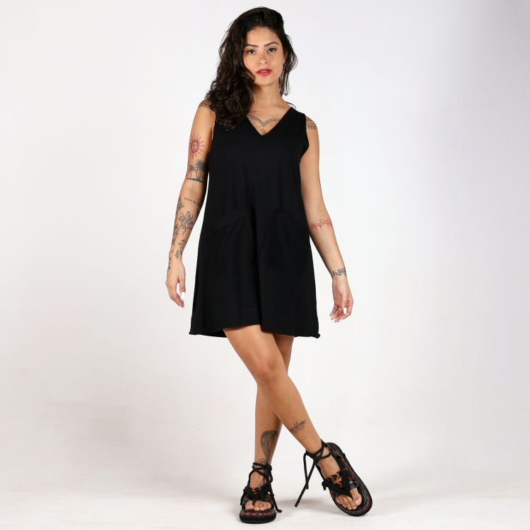 Vestido Casual Gola V