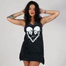 Blusa Estonada Longer Love Skull