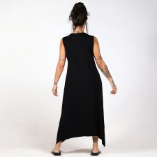 Vestido Longuete Assimétrico Liso