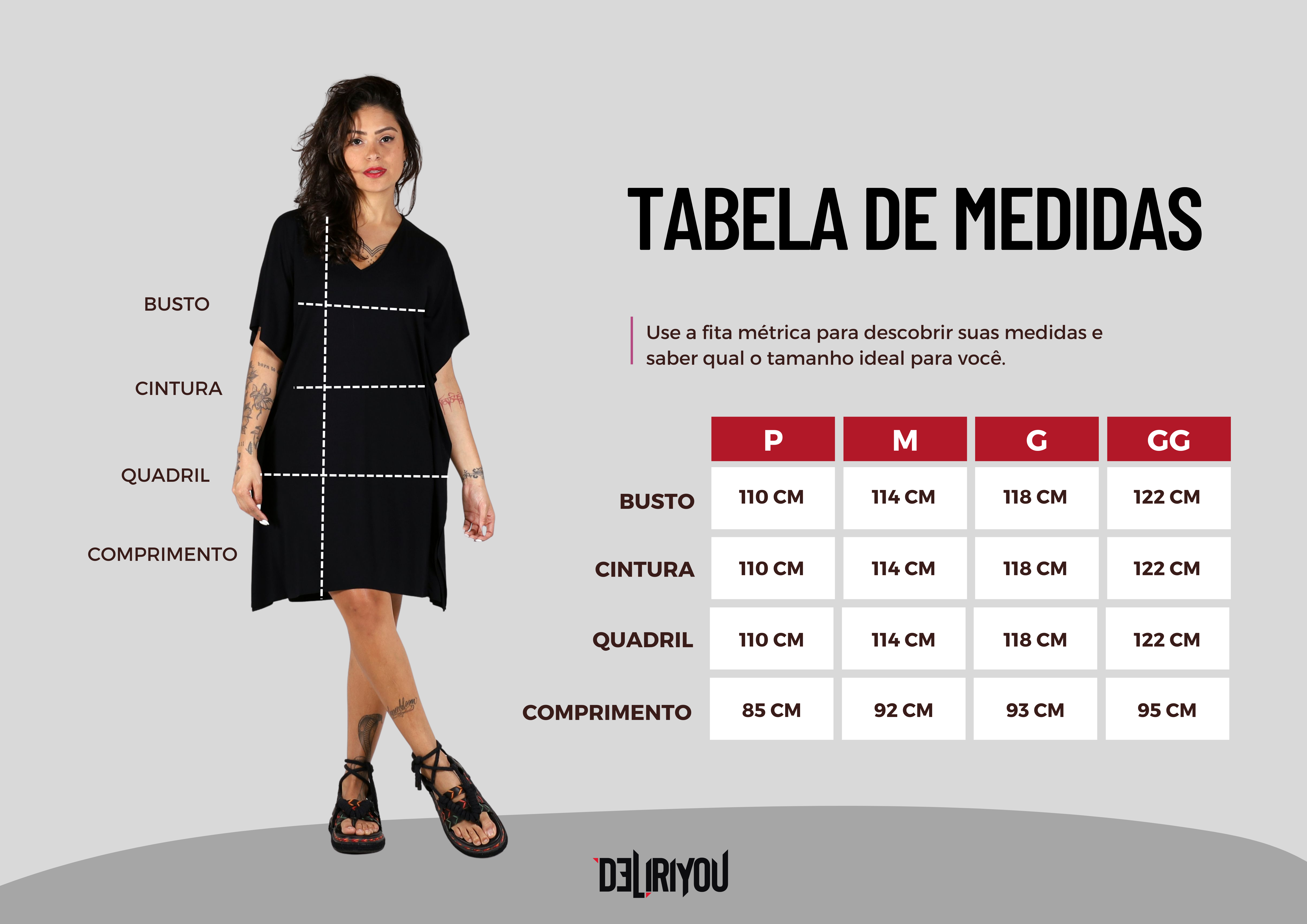 Tabela de medidas