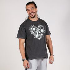 Camiseta Estonada Skull Heart