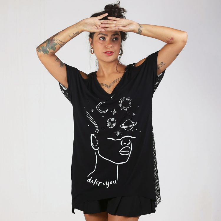 Blusa Max My Mind Com Tela