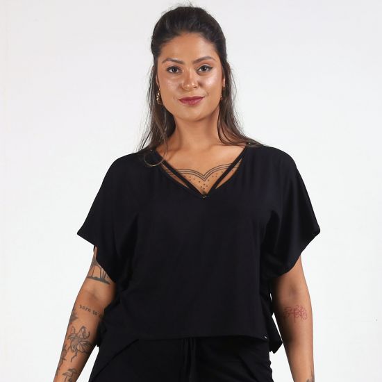 Blusa Kaftan Black Casual