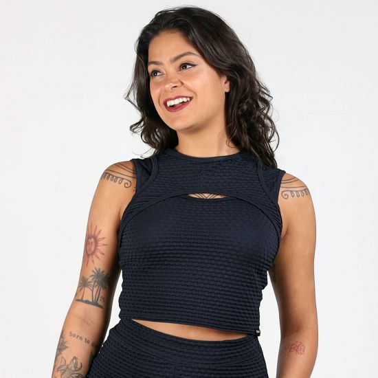 Cropped Preto Scale Deliriyou