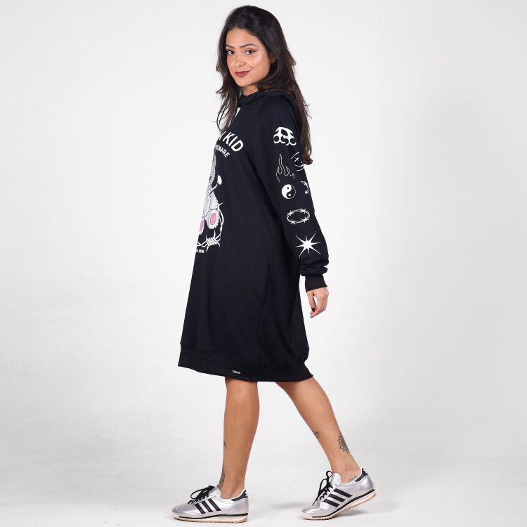 Vestido Moletom I'm Just a Kid Black