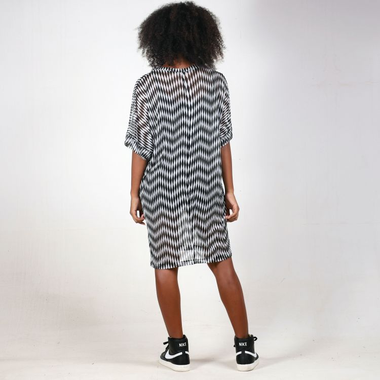 Vestido Duo Tule Chevron