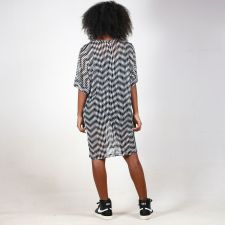 Vestido Duo Tule Chevron