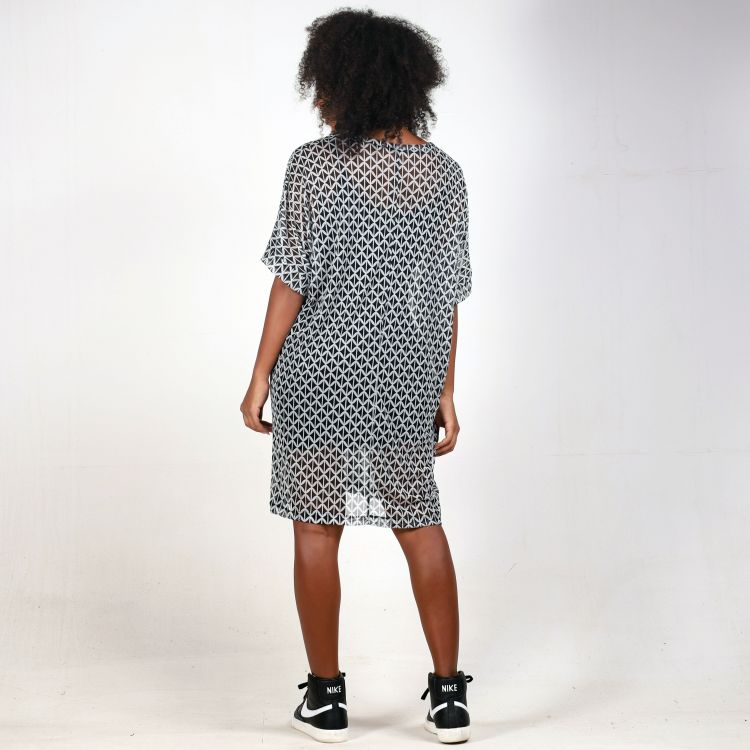 Vestido Duo Tule Geométrico