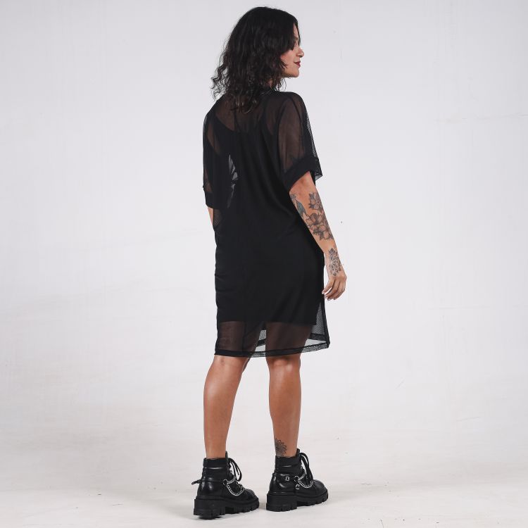 Vestido Duo Tule Total Black
