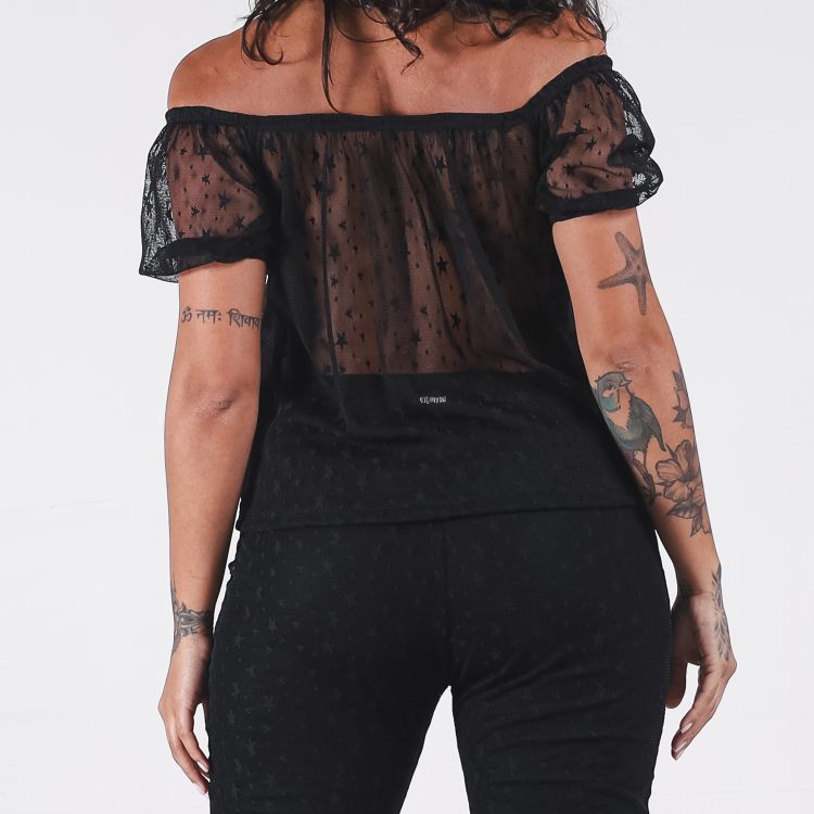 Blusa Ciganinha Tule Star