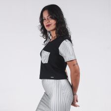 Blusa Cropped 3D Prata