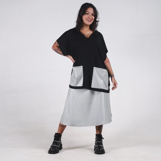 Blusa Max Bolso Prata 3D