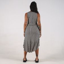 Vestido Striped Mullet Frill Deliriyou