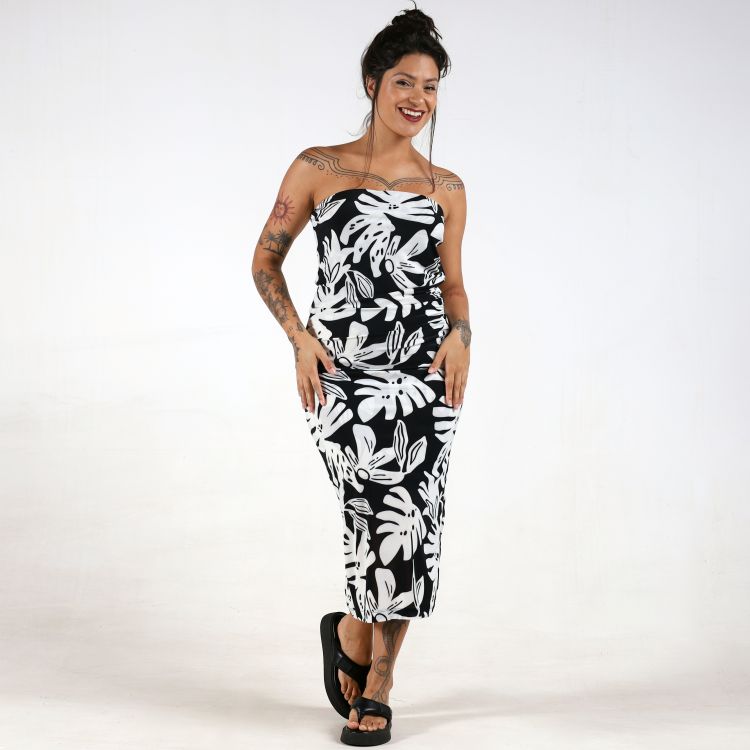 Vestido Reto Folhagem Deliriyou