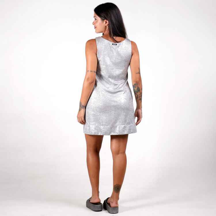 Vestido Prata Doll Decote V