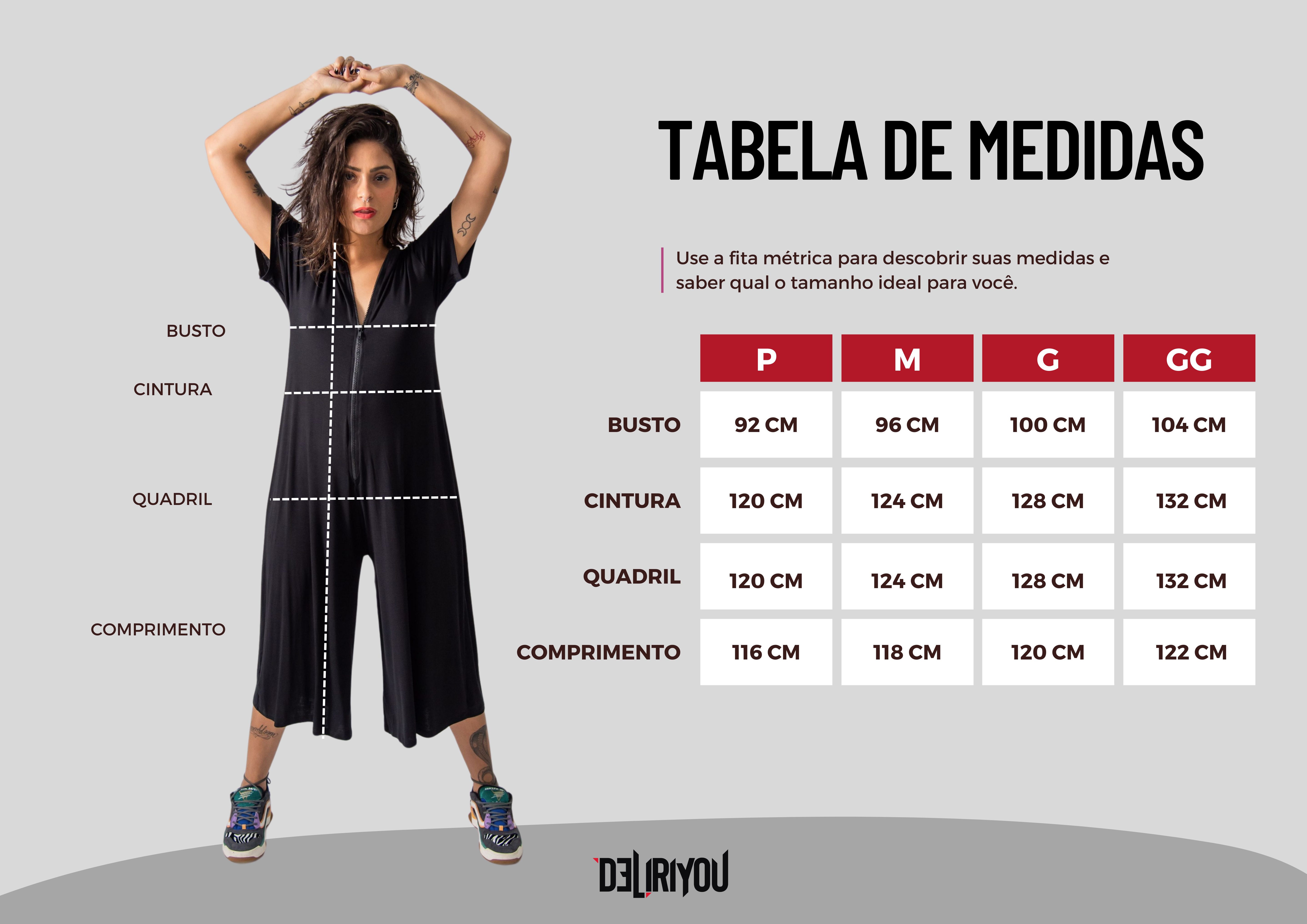 Tabela de medidas