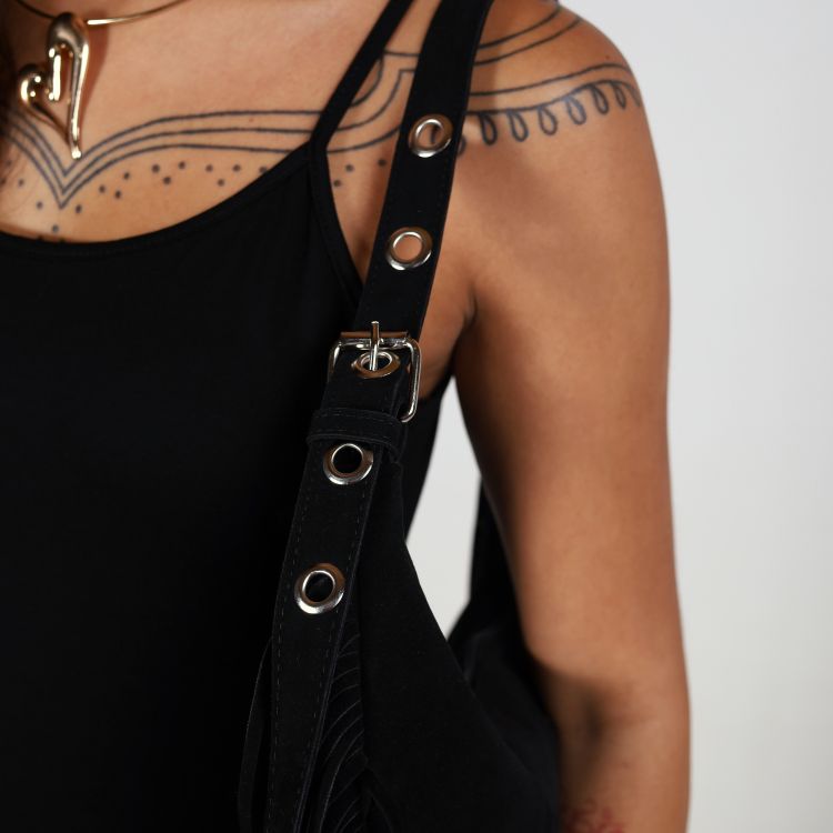 Bolsa Franja Rebel Preta