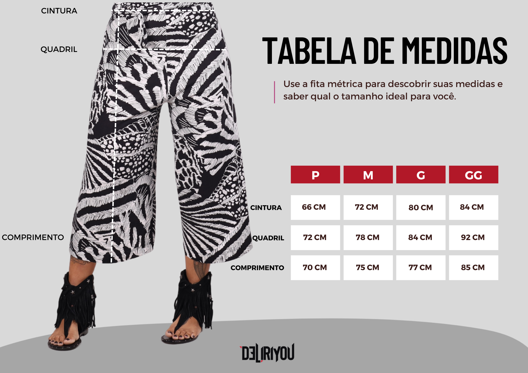 Tabela de medidas