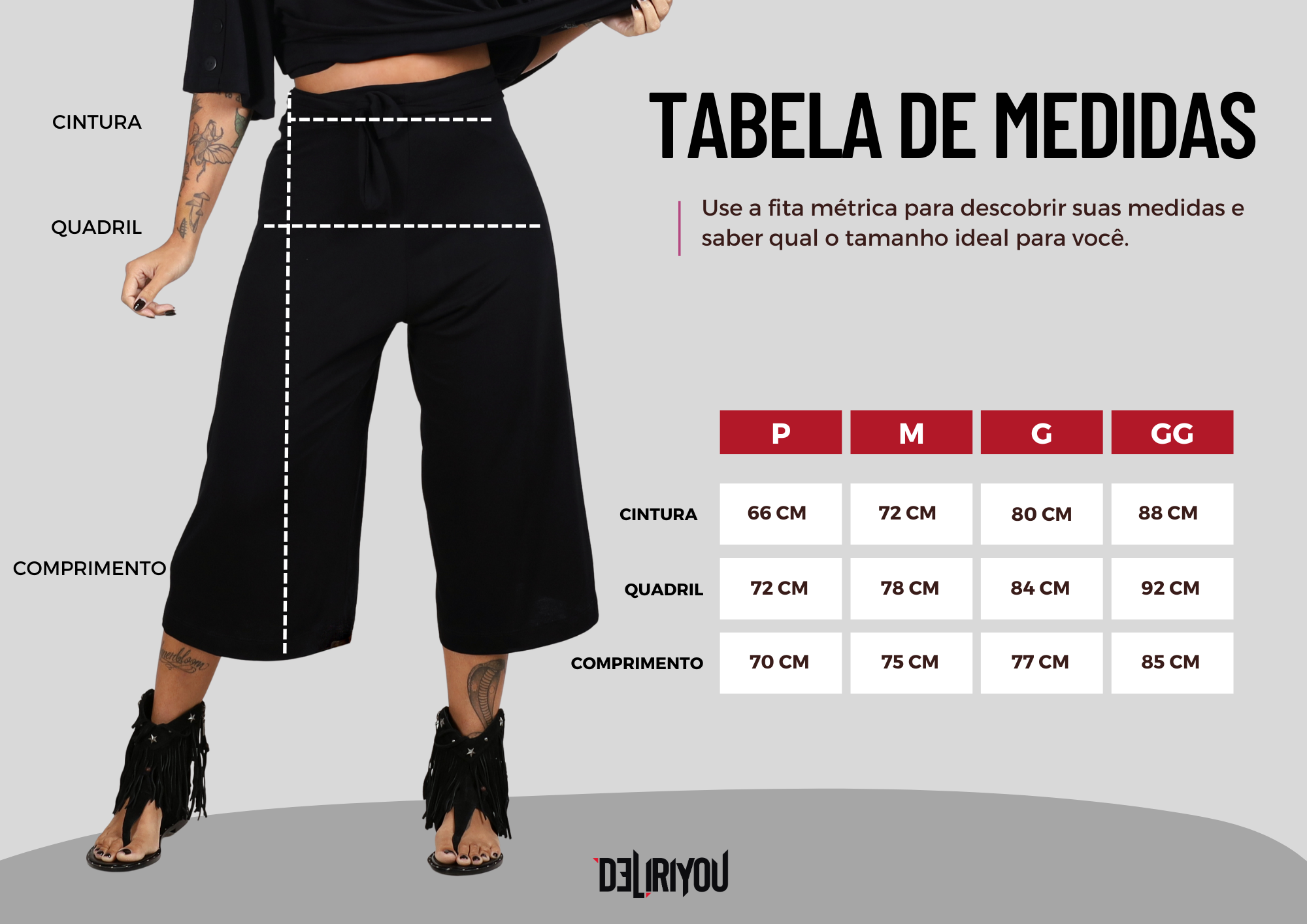 Tabela de medidas
