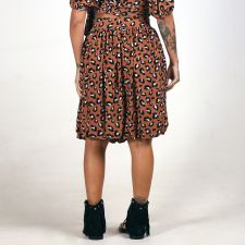 Saia Midi Balone Animal Print