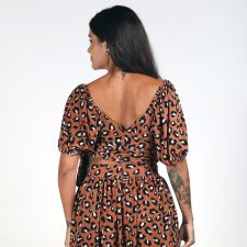 Cropped Doll Animal Print