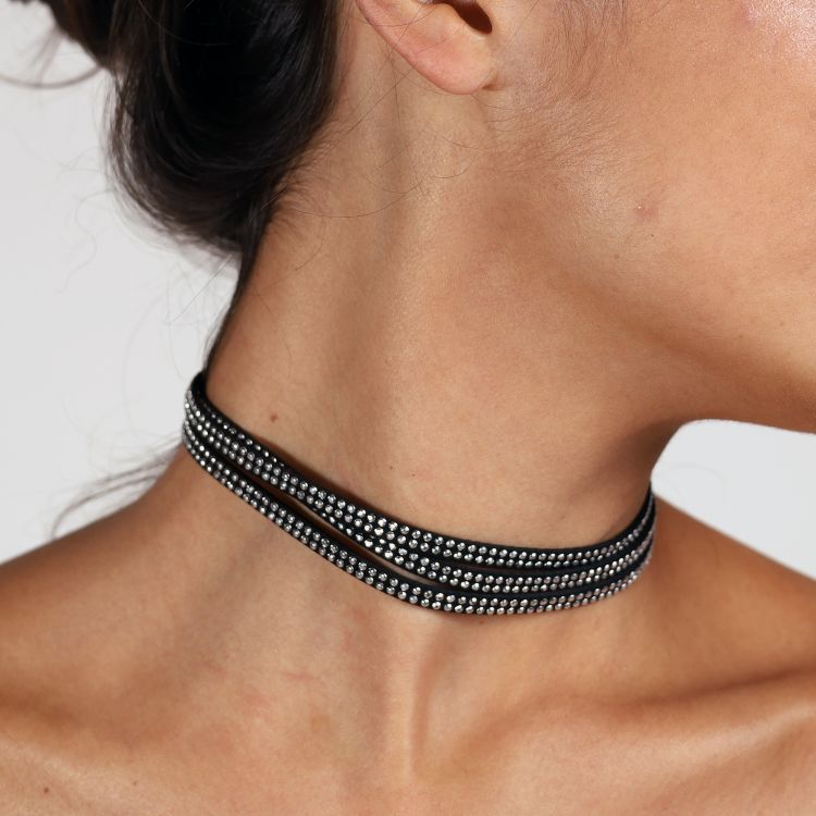 Choker Midnight Silver Black