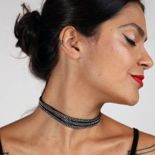 Choker Midnight Silver Black