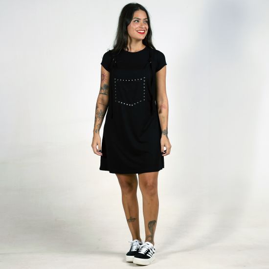 Vestido Jardineira Layer