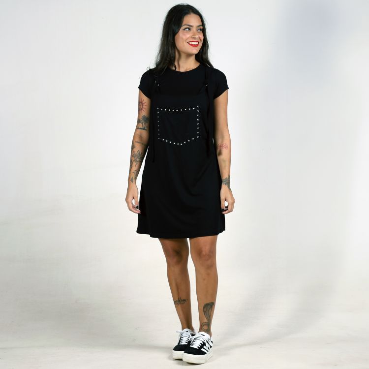 Vestido Jardineira Layer