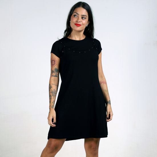 Vestido Layer Tachas