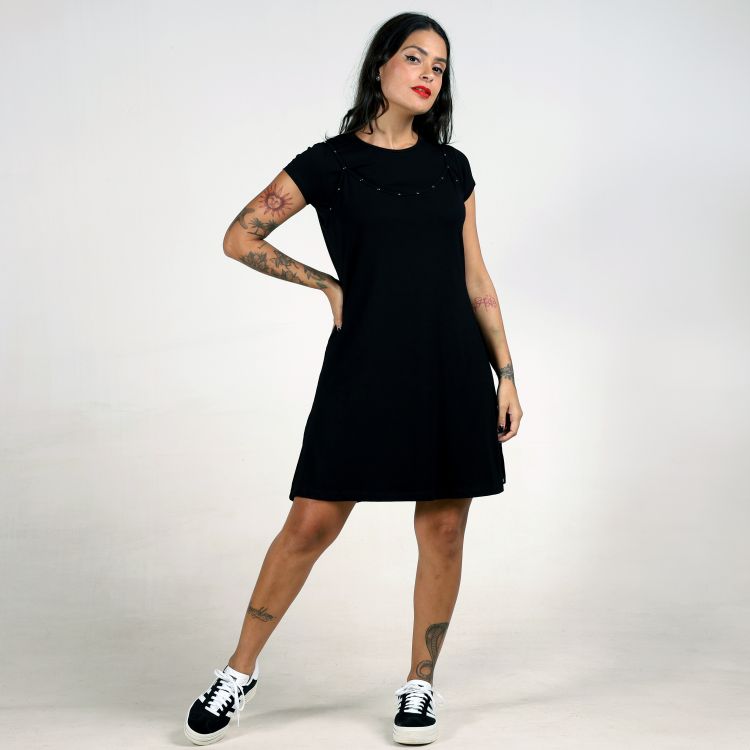 Vestido Layer Tachas