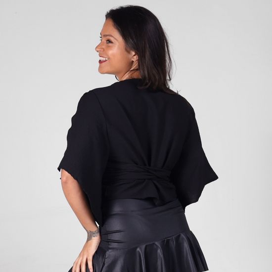 Blusa Crepe Transpassada