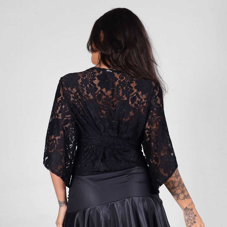 Blusa Renda Transpassada