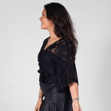 Blusa Renda Transpassada
