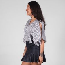 Blusa Stripes Transpassada