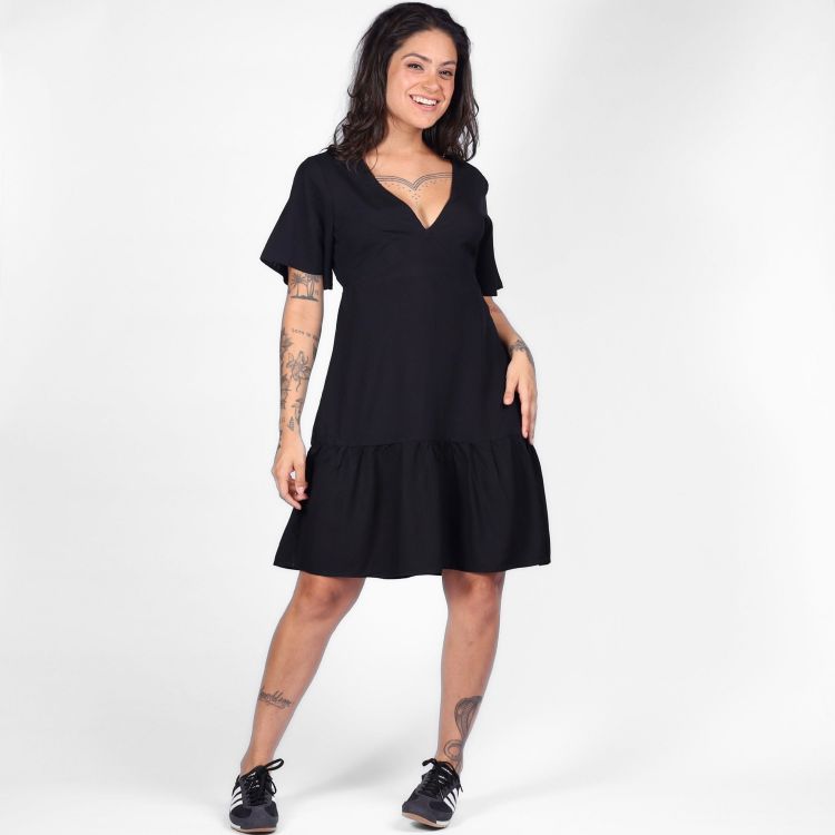 Vestido Casual Babado Forte